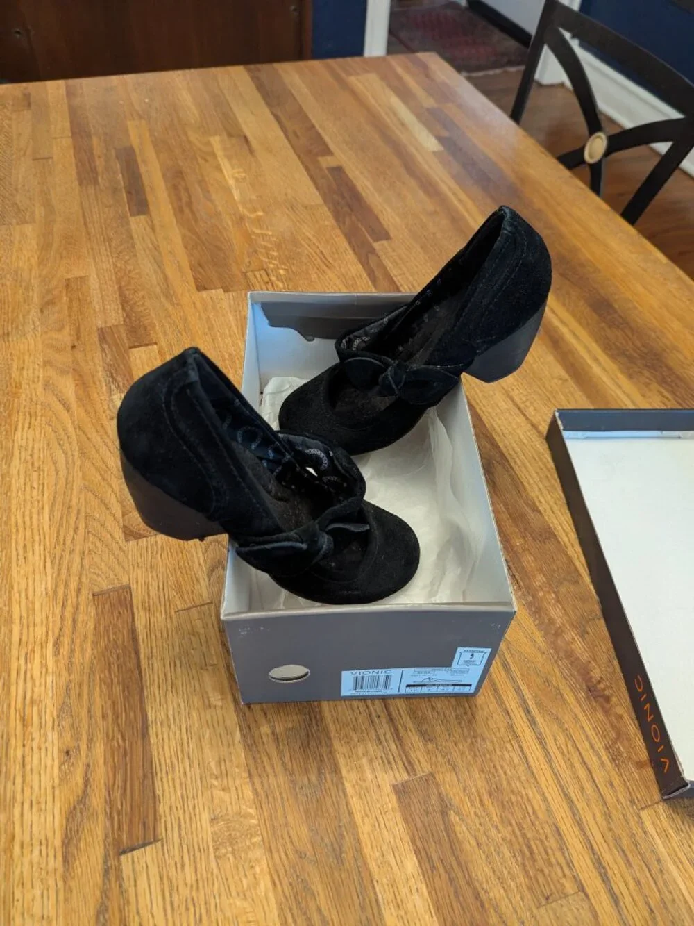 Super Comfy Black Suede Wedge Heel Mary Janes Women's Size 9